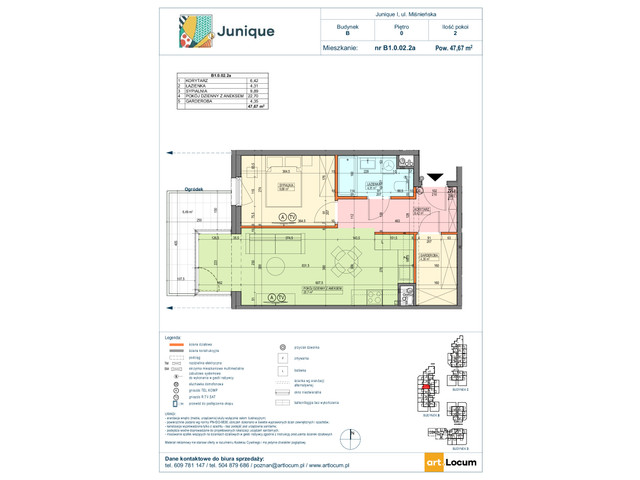 Mieszkanie w inwestycji JUNIQUE I.II, symbol B1.0.02.2a » nportal.pl