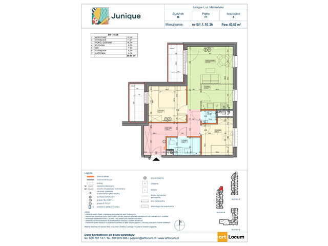 Mieszkanie w inwestycji JUNIQUE I.II, symbol B1.1.10.3k » nportal.pl