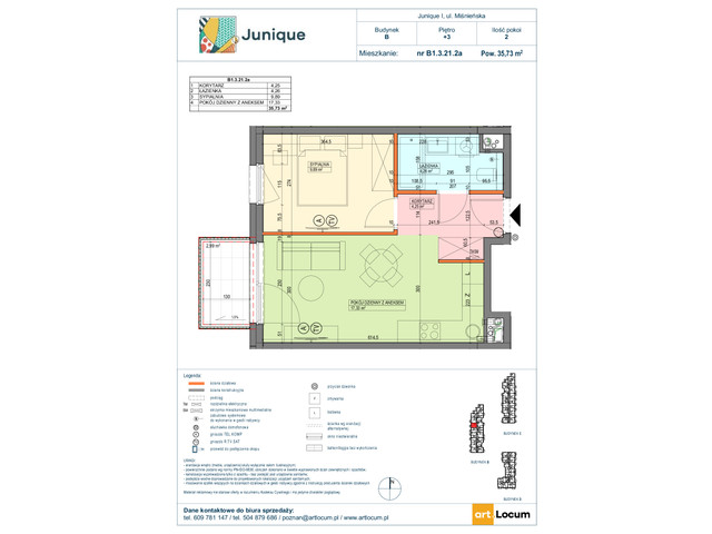 Mieszkanie w inwestycji JUNIQUE I.II, symbol B1.3.21.2a » nportal.pl