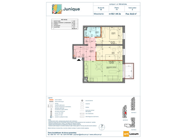 Mieszkanie w inwestycji JUNIQUE I.II, symbol B2.1.44.3a » nportal.pl