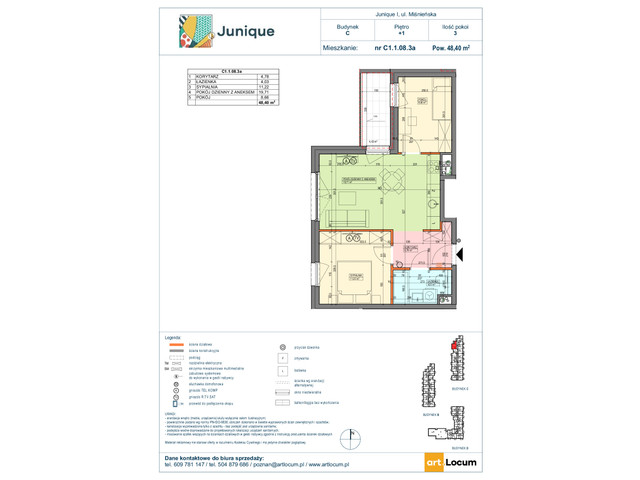 Mieszkanie w inwestycji JUNIQUE I.II, symbol C1.1.08.3a » nportal.pl