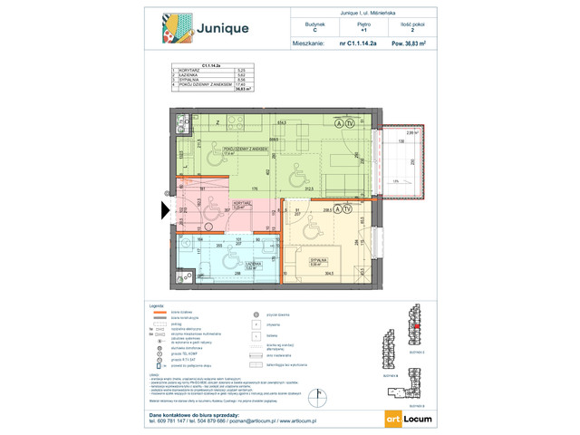 Mieszkanie w inwestycji JUNIQUE I.II, symbol C1.1.14.2a » nportal.pl