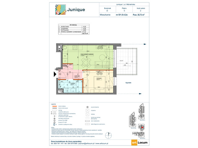 Mieszkanie w inwestycji JUNIQUE I.II, symbol D1.0.04.2a » nportal.pl