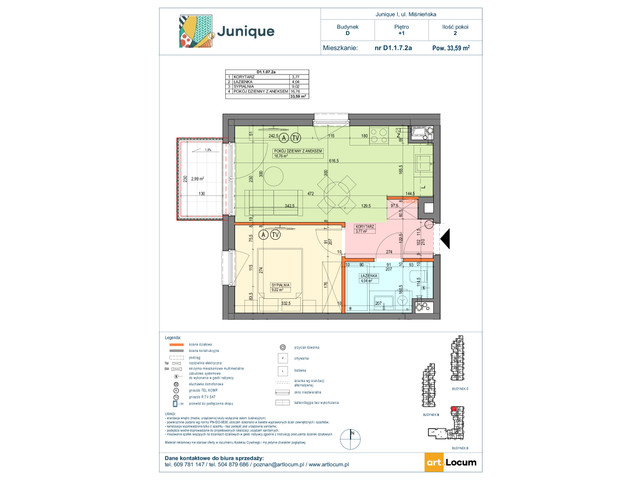 Mieszkanie w inwestycji JUNIQUE I.II, symbol D1.1.07.2a » nportal.pl