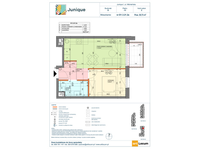 Mieszkanie w inwestycji JUNIQUE I.II, symbol D1.3.21.2a » nportal.pl