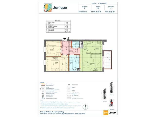 Mieszkanie w inwestycji JUNIQUE I.II, symbol D1.3.23.3k » nportal.pl