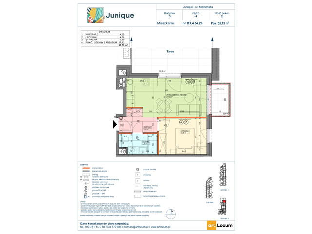 Mieszkanie w inwestycji JUNIQUE I.II, symbol D1.4.24.2a » nportal.pl