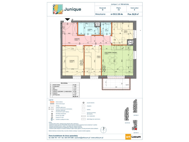 Mieszkanie w inwestycji JUNIQUE I.II, symbol D2.2.38.4a » nportal.pl