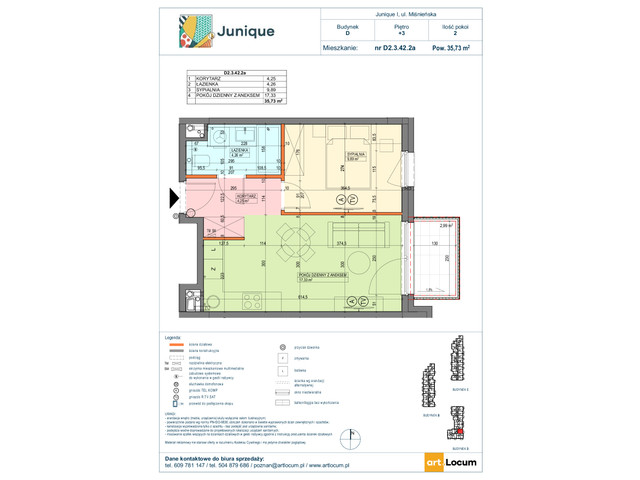 Mieszkanie w inwestycji JUNIQUE I.II, symbol D2.3.42.2a » nportal.pl