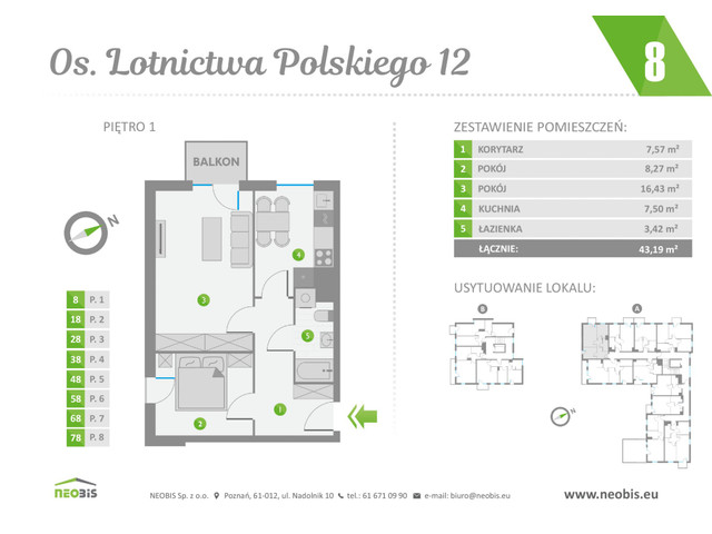 Mieszkanie w inwestycji OS. LOTNICTWA POLSKIEGO 12, symbol 8 » nportal.pl