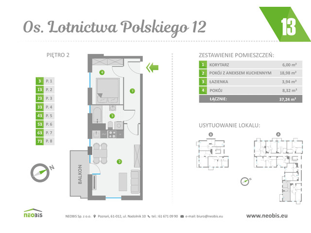 Mieszkanie w inwestycji OS. LOTNICTWA POLSKIEGO 12, symbol 13 » nportal.pl