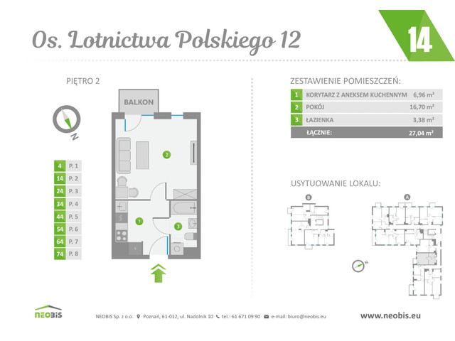 Mieszkanie w inwestycji OS. LOTNICTWA POLSKIEGO 12, symbol 14 » nportal.pl