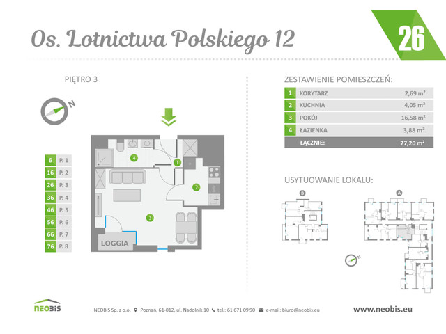 Mieszkanie w inwestycji OS. LOTNICTWA POLSKIEGO 12, symbol 26 » nportal.pl