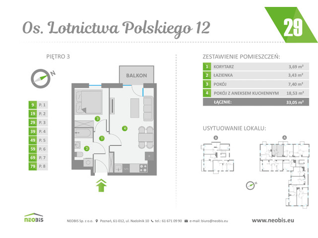 Mieszkanie w inwestycji OS. LOTNICTWA POLSKIEGO 12, symbol 29 » nportal.pl