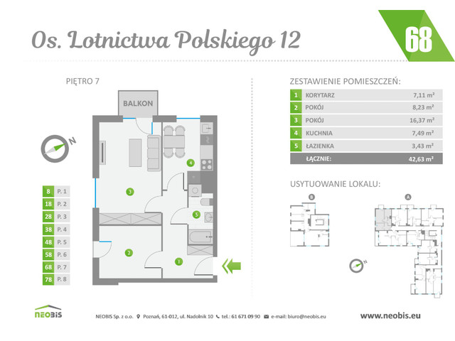 Mieszkanie w inwestycji OS. LOTNICTWA POLSKIEGO 12, symbol 68 » nportal.pl