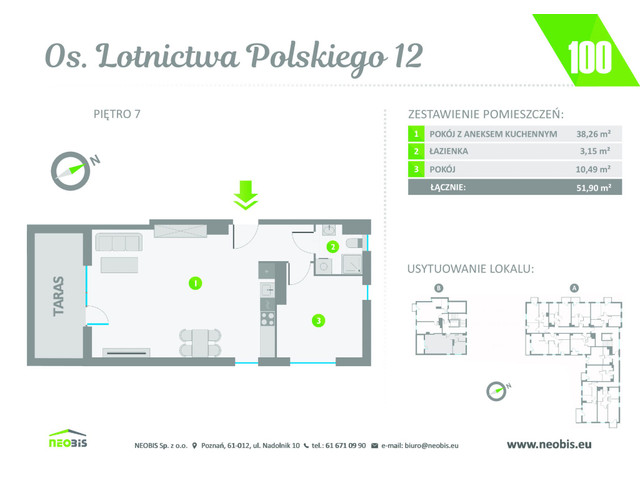 Mieszkanie w inwestycji OS. LOTNICTWA POLSKIEGO 12, symbol 100 » nportal.pl