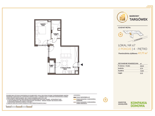 Mieszkanie w inwestycji MARKOWY TARGÓWEK, symbol 67 » nportal.pl