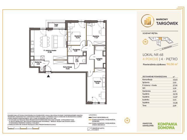 Mieszkanie w inwestycji MARKOWY TARGÓWEK, symbol 68 » nportal.pl