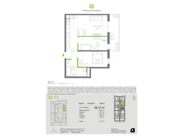 Mieszkanie w inwestycji Zielona Dolina, symbol OZ-F-M17 » nportal.pl