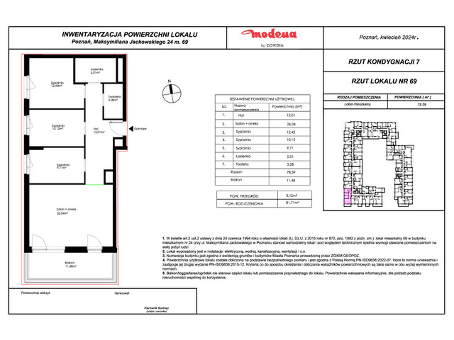 Mieszkanie w inwestycji Modena, symbol A1_69 » nportal.pl