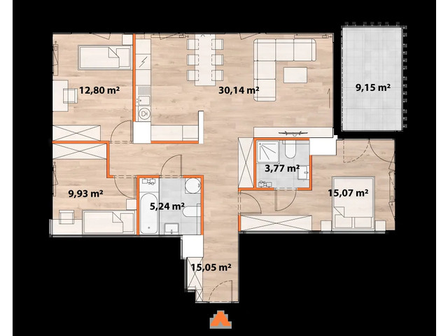 Mieszkanie w inwestycji Apartamenty Portowa, symbol 43/POR-A.07.02 » nportal.pl