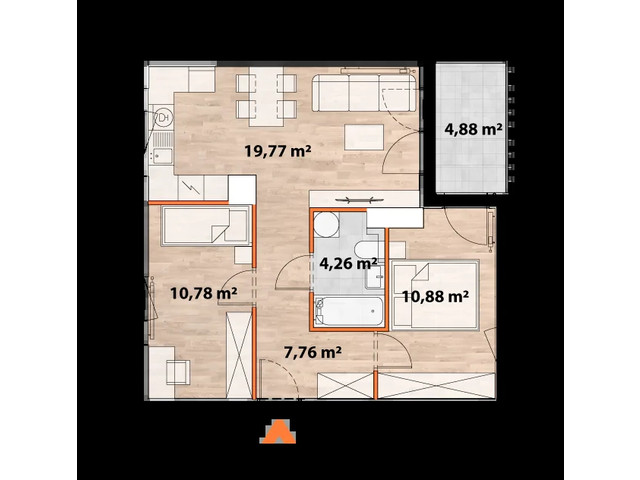 Mieszkanie w inwestycji Apartamenty Portowa, symbol 43/POR-C.06.01 » nportal.pl