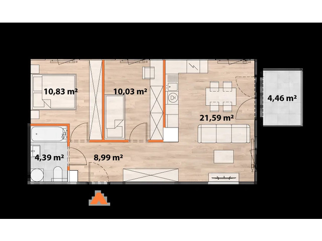 Mieszkanie w inwestycji Apartamenty Portowa, symbol 43/POR-A.05.05 » nportal.pl