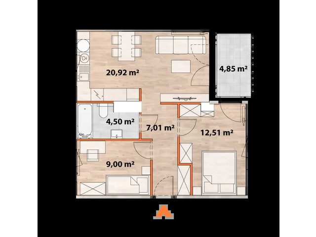 Mieszkanie w inwestycji Apartamenty Portowa, symbol 43/POR-A.02.07 » nportal.pl