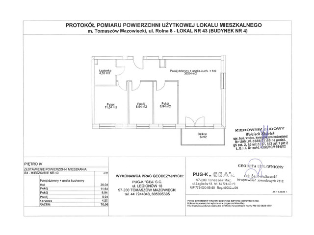 Mieszkanie w inwestycji Rolna 8/14 etap II, symbol B4/43 » nportal.pl