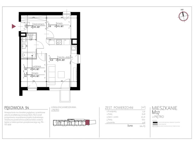 Mieszkanie w inwestycji Pękowicka 94, symbol 17 » nportal.pl