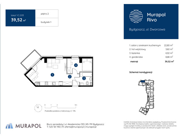 Mieszkanie w inwestycji Murapol Rivo, symbol 1.C.2.03 » nportal.pl