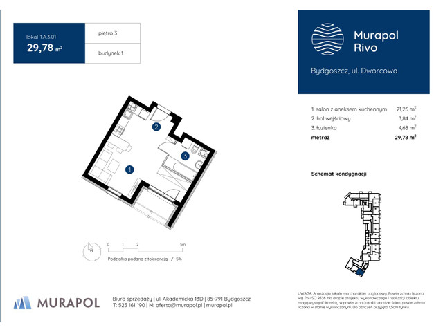 Mieszkanie w inwestycji Murapol Rivo, symbol 1.A.3.01 » nportal.pl