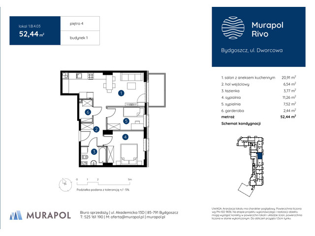 Mieszkanie w inwestycji Murapol Rivo, symbol 1.B.4.03 » nportal.pl