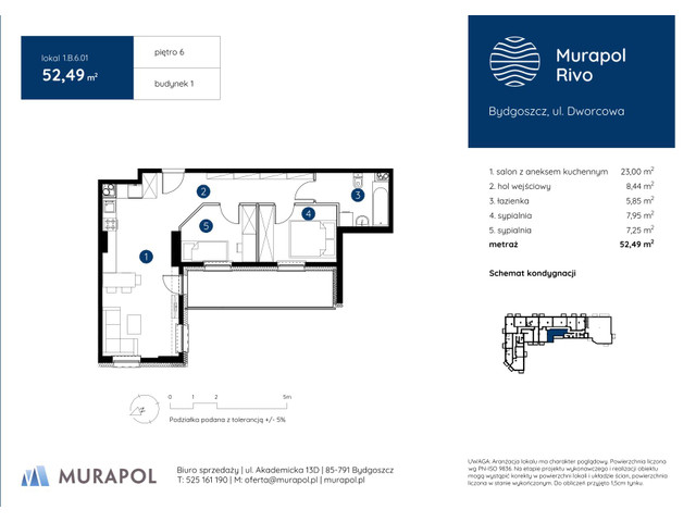 Mieszkanie w inwestycji Murapol Rivo, symbol 1.B.6.01 » nportal.pl