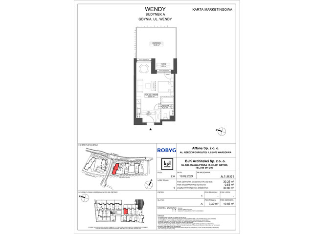 Mieszkanie w inwestycji Wendy, symbol A1M01 » nportal.pl