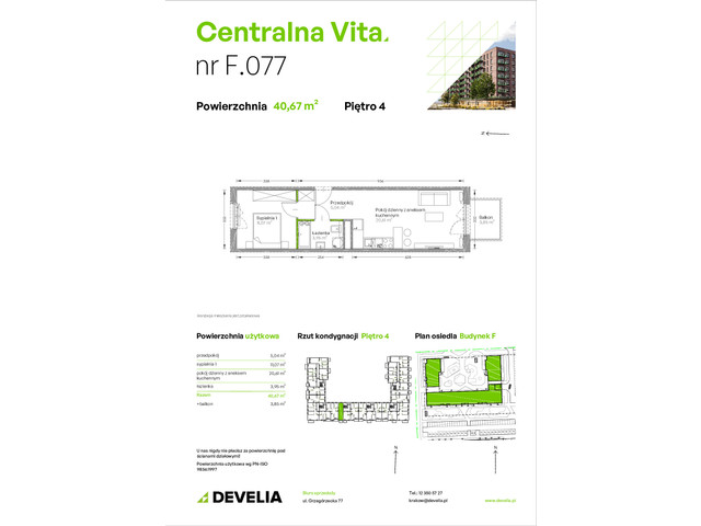 Mieszkanie w inwestycji Centralna Vita, symbol F.077 » nportal.pl