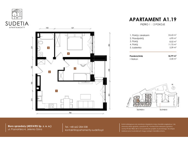 Mieszkanie w inwestycji APARTAMENTY SUDETIA, symbol A1.19 » nportal.pl