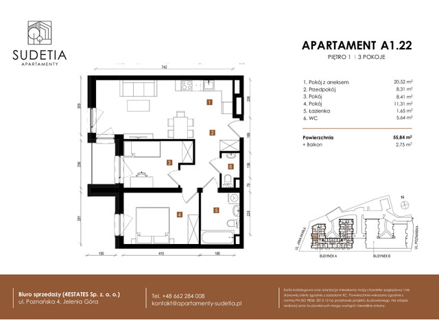 Mieszkanie w inwestycji APARTAMENTY SUDETIA, symbol A1.22 » nportal.pl