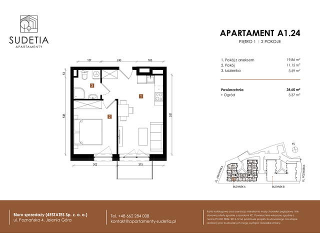 Mieszkanie w inwestycji APARTAMENTY SUDETIA, symbol A1.24 » nportal.pl