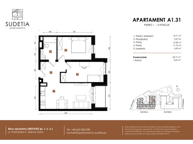 Mieszkanie w inwestycji APARTAMENTY SUDETIA, symbol A1.31 » nportal.pl