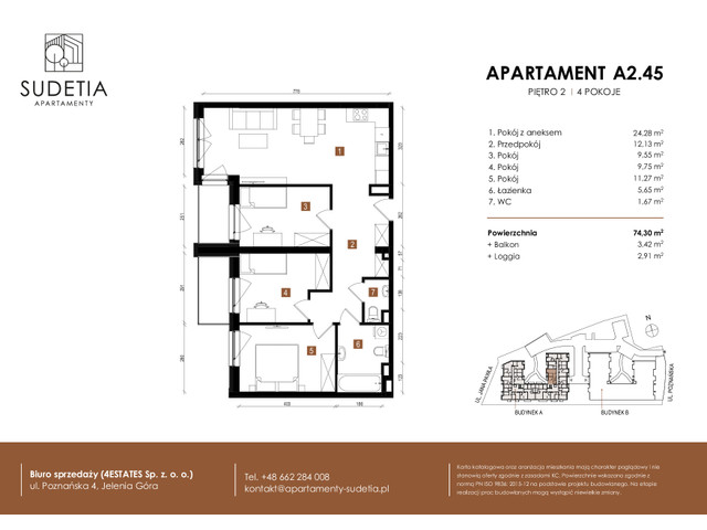 Mieszkanie w inwestycji APARTAMENTY SUDETIA, symbol A2.45 » nportal.pl