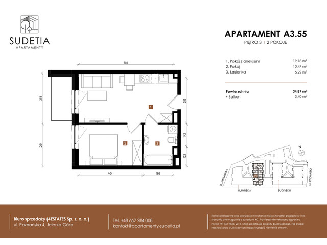 Mieszkanie w inwestycji APARTAMENTY SUDETIA, symbol A3.55 » nportal.pl