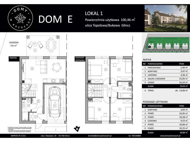 Dom w inwestycji Domy w Brzozach, budynek Rezerwacja., symbol E2 » nportal.pl