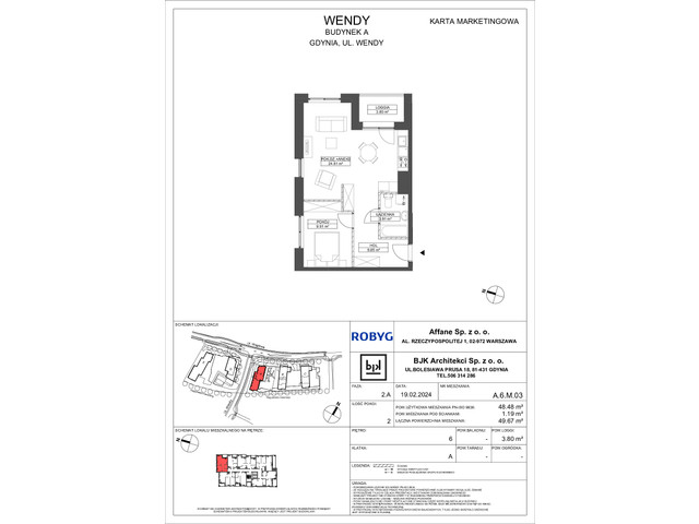 Mieszkanie w inwestycji Wendy, symbol A6M03 » nportal.pl