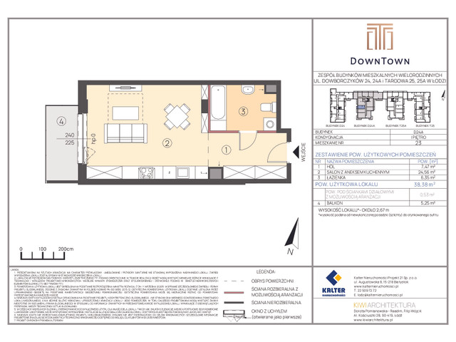 Mieszkanie w inwestycji DownTown, symbol D24A_23 » nportal.pl
