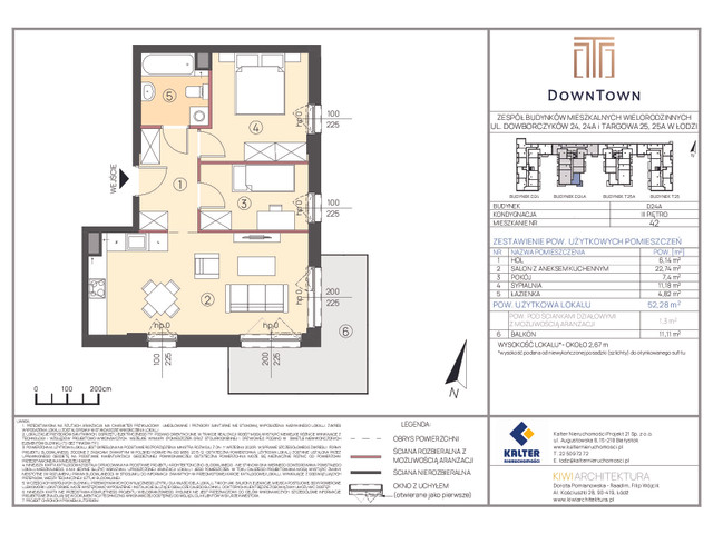 Mieszkanie w inwestycji DownTown, symbol D24A_42 » nportal.pl