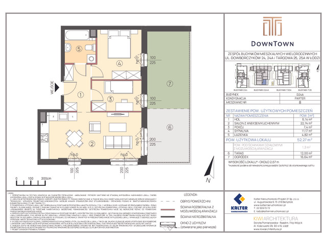 Mieszkanie w inwestycji DownTown, budynek Rezerwacja, symbol D24A_8 » nportal.pl