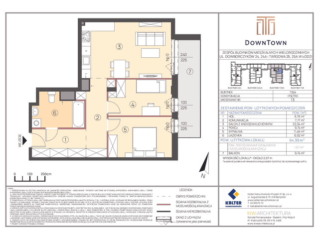 Mieszkanie w inwestycji DownTown, symbol T25A_13 » nportal.pl