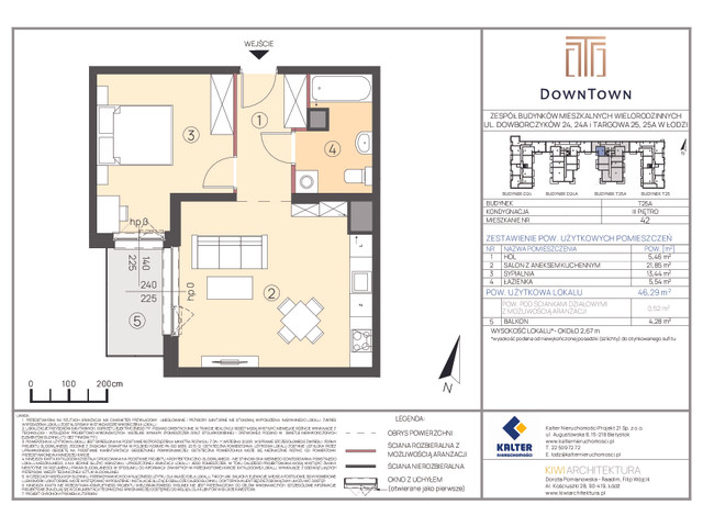 Mieszkanie w inwestycji DownTown, symbol T25A_42 » nportal.pl