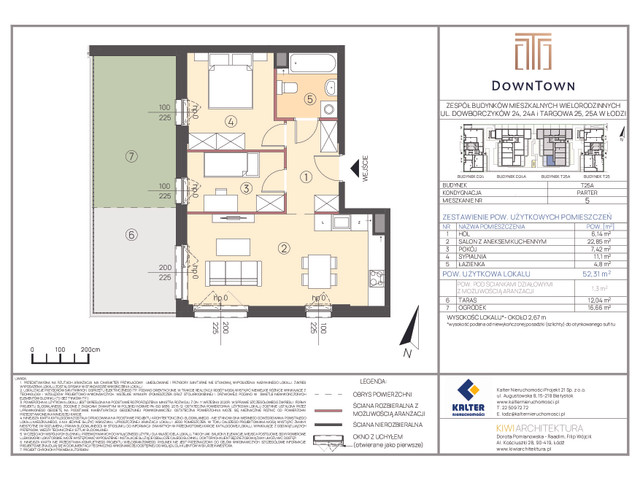 Mieszkanie w inwestycji DownTown, budynek Rezerwacja, symbol T25A_5 » nportal.pl